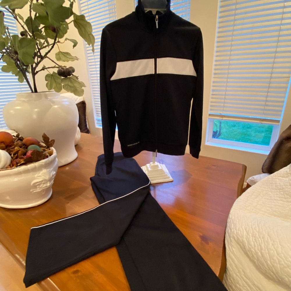 RALPH LAUREN 2 piece Navy Blue and White Active Wear